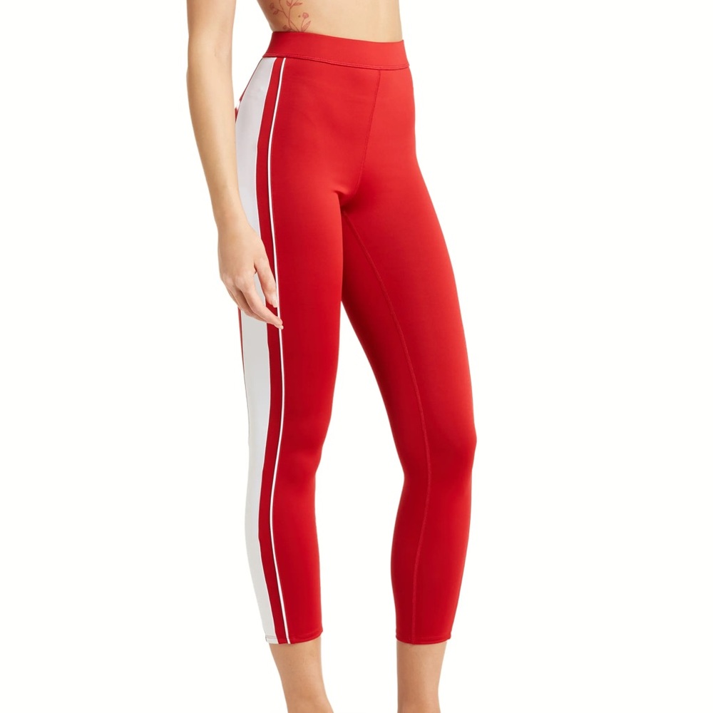 ALO Car Club Red and White Leggings